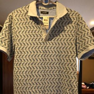 Alfani short sleeve blue polo medium new with tags